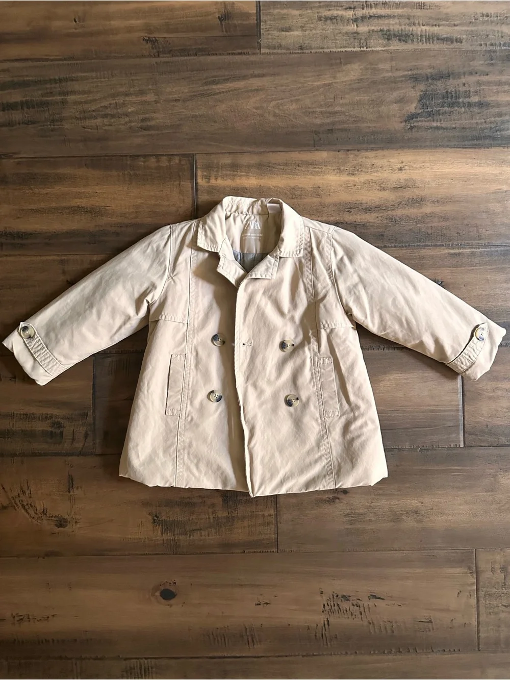 Zara Kids Beige Pea Coat